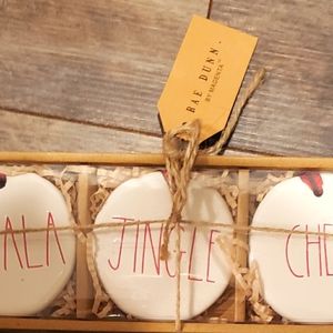 RAE DUNN CHRISTMAS ORNAMENTS